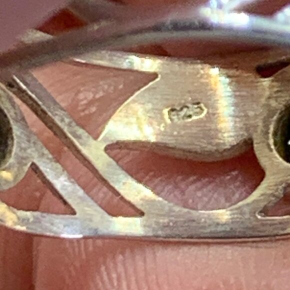 Sterling Silver 925 Black Sapphire Bezel Set Cigar Band 8.25mm Wide Ring Size 8 - Picture 4 of 8